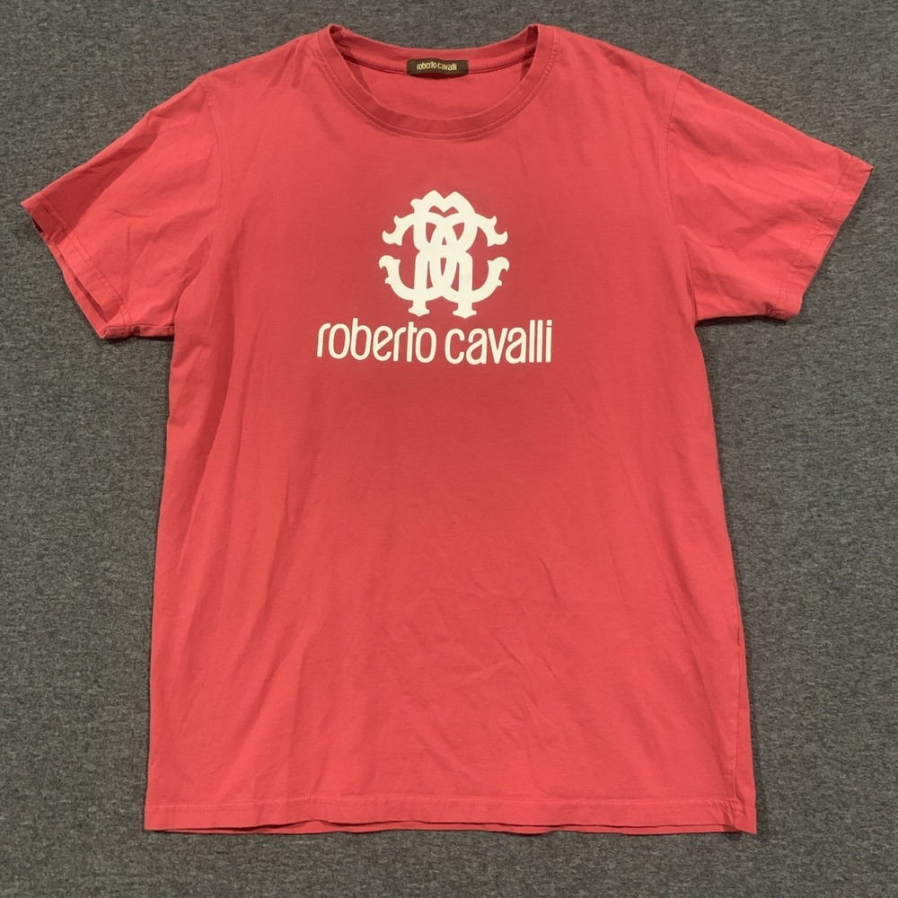 Roberto Cavalli Men's Red 100% Cotton  T-Shirt US L